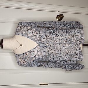 𝅺bcbgeneration Boho Paisley Top Size XS